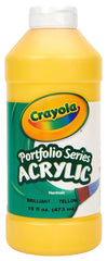 PAINT ACRYLIC CRAYOLA PORTFOLIO BRILLIANT YELLOW PINT