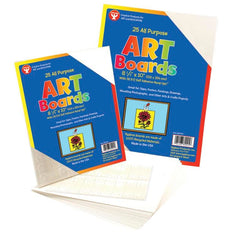 BOARD ART WHITE 10X13 PACK OF 25