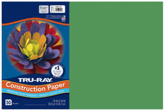 CONST PPR 12X18 HOLIDAY GREEN TRURAY 50 SHTS