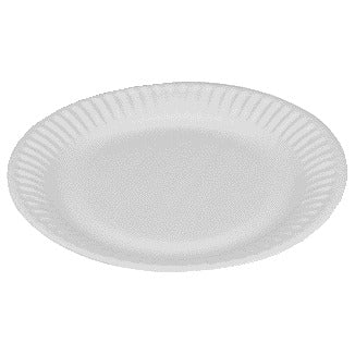 White Paper Plate, Pk100