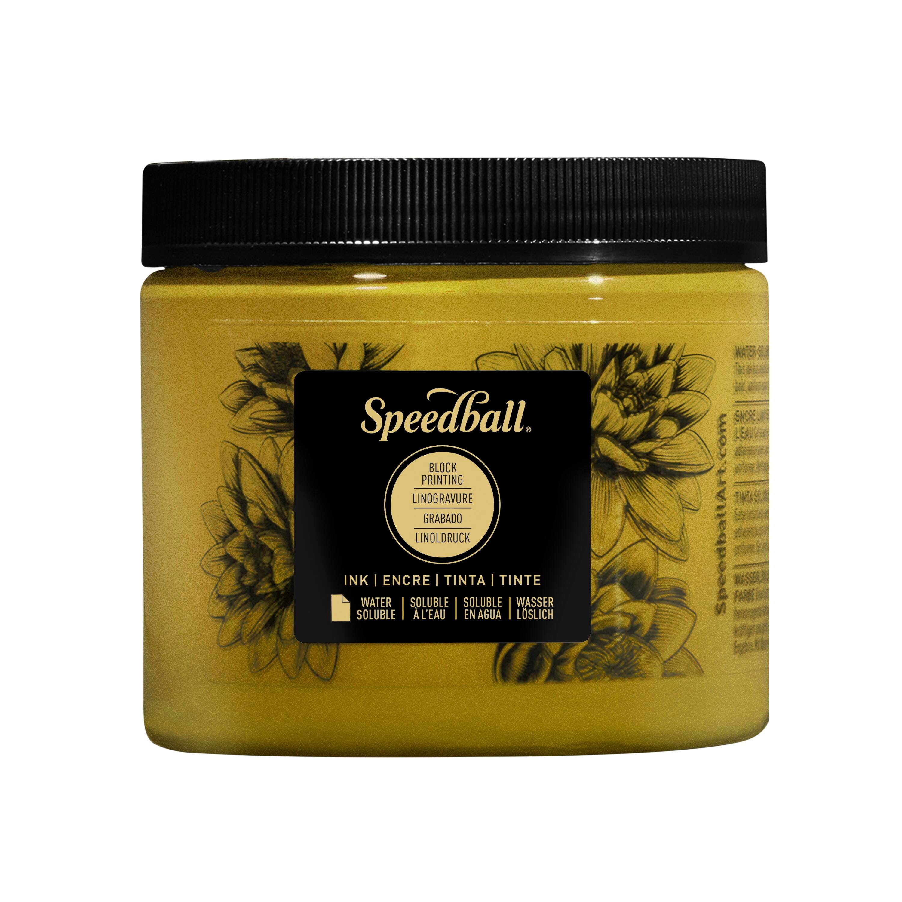 INK WATER SOLUBLE BLOCK PRINTING PINT GOLD