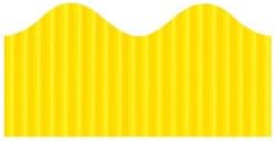 PAC BORDETTE CORRUGATED DECORATIVE BORDER ROLL 57MMX15M CANARY 6PCS -Min Qty 6