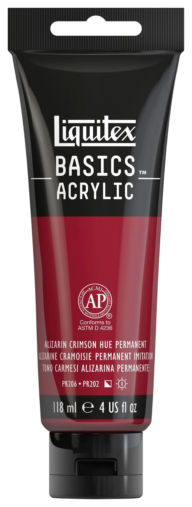 PAINT ACRYLIC LIQUITEX BASICS ALIZARIN CRIMSON HUE 4 OZ