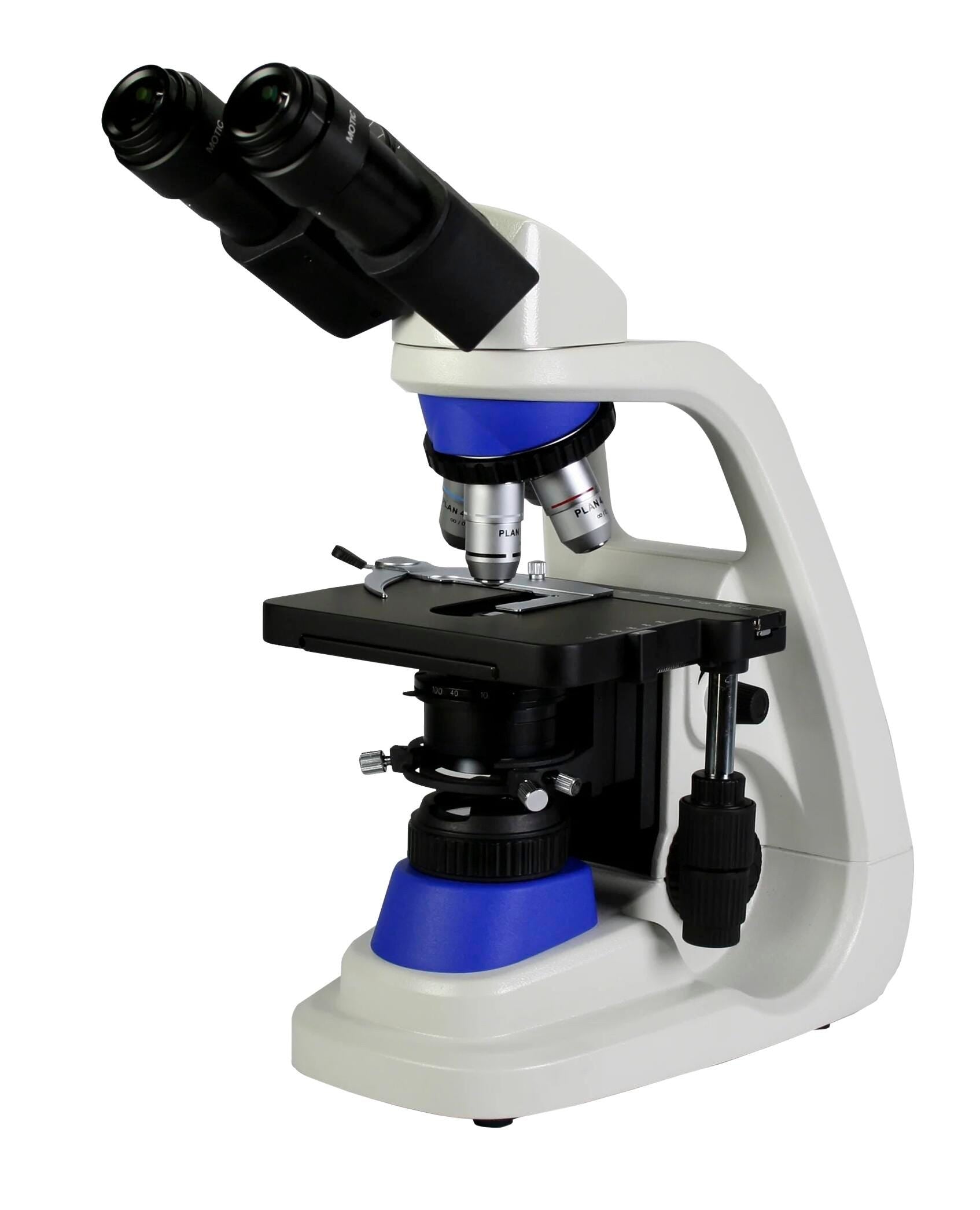 MICROSCOPE COMPOUND BINOCULAR MAX-812PL W/MECH STAGE AND IRIS DIAPH
