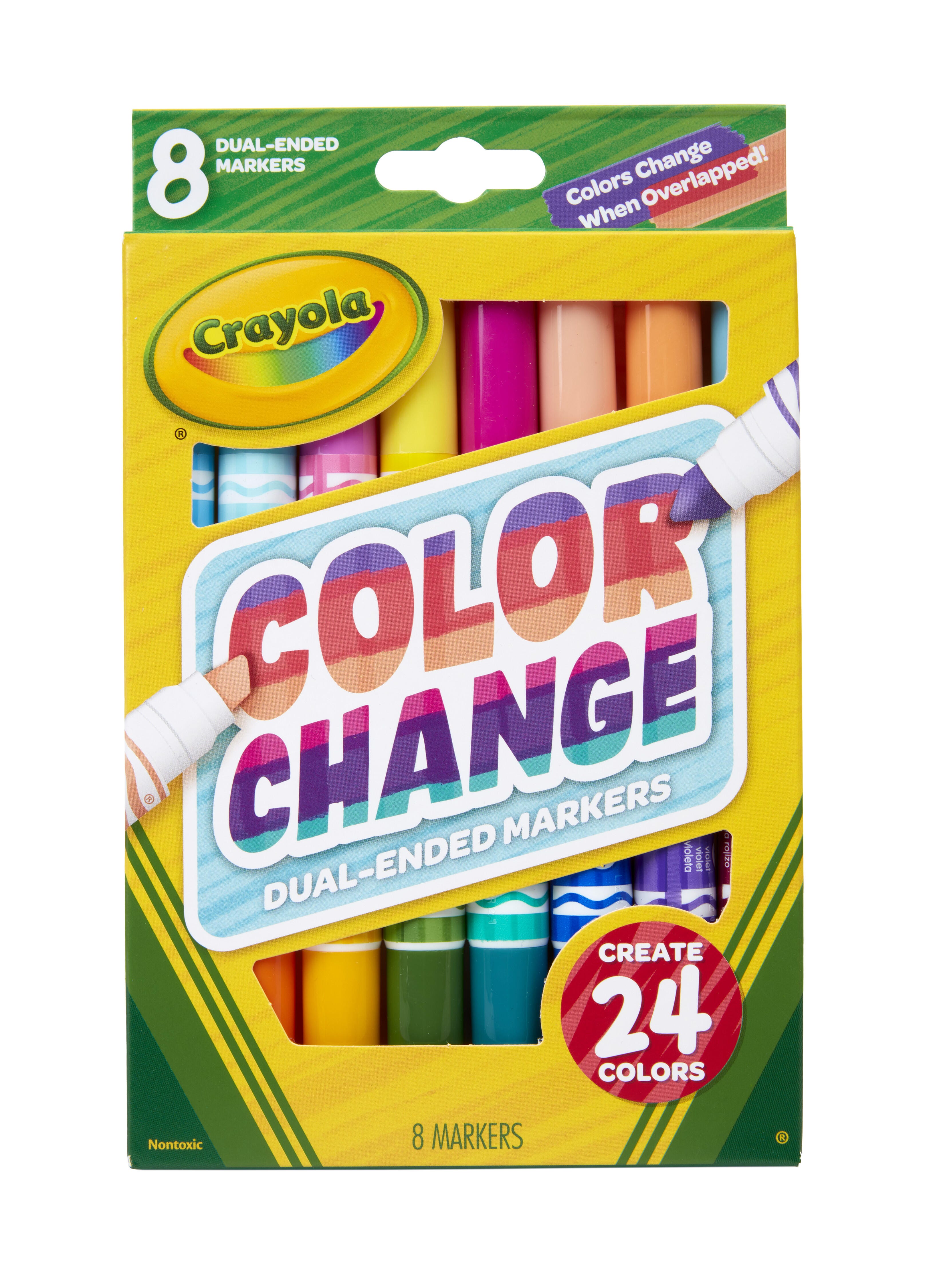 CRAYOLA DUAL-ENDED COLOR CHANGE MARKERS 8 COUNT