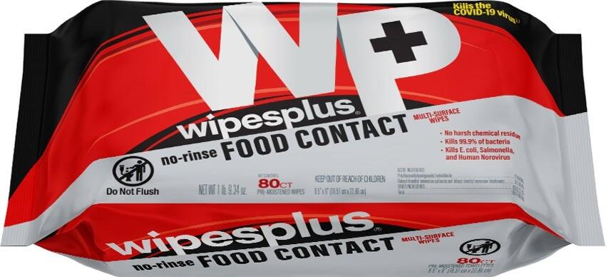 WIPES - CFS BRANDS FOOD CONTACT SANITIZING WIPES RESEALABLE REFILL - 80 COUNT - PACK OF 12
