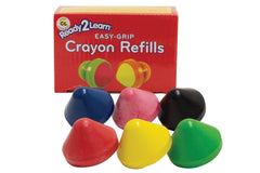 EASY GRIP CRAYONS REFILLS - 6 COLORS