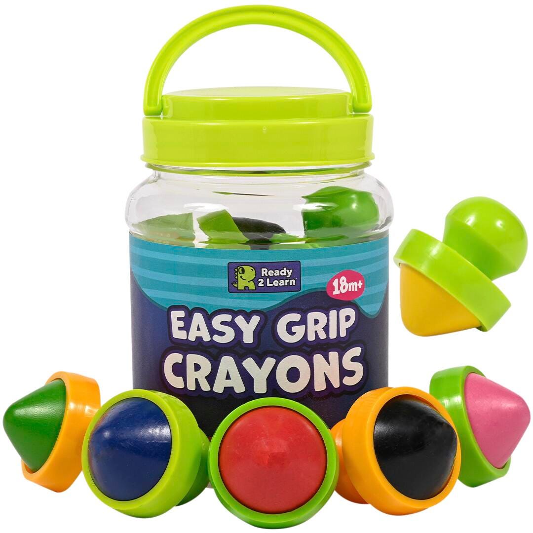 EASY GRIP CRAYONS - 6 COLORS