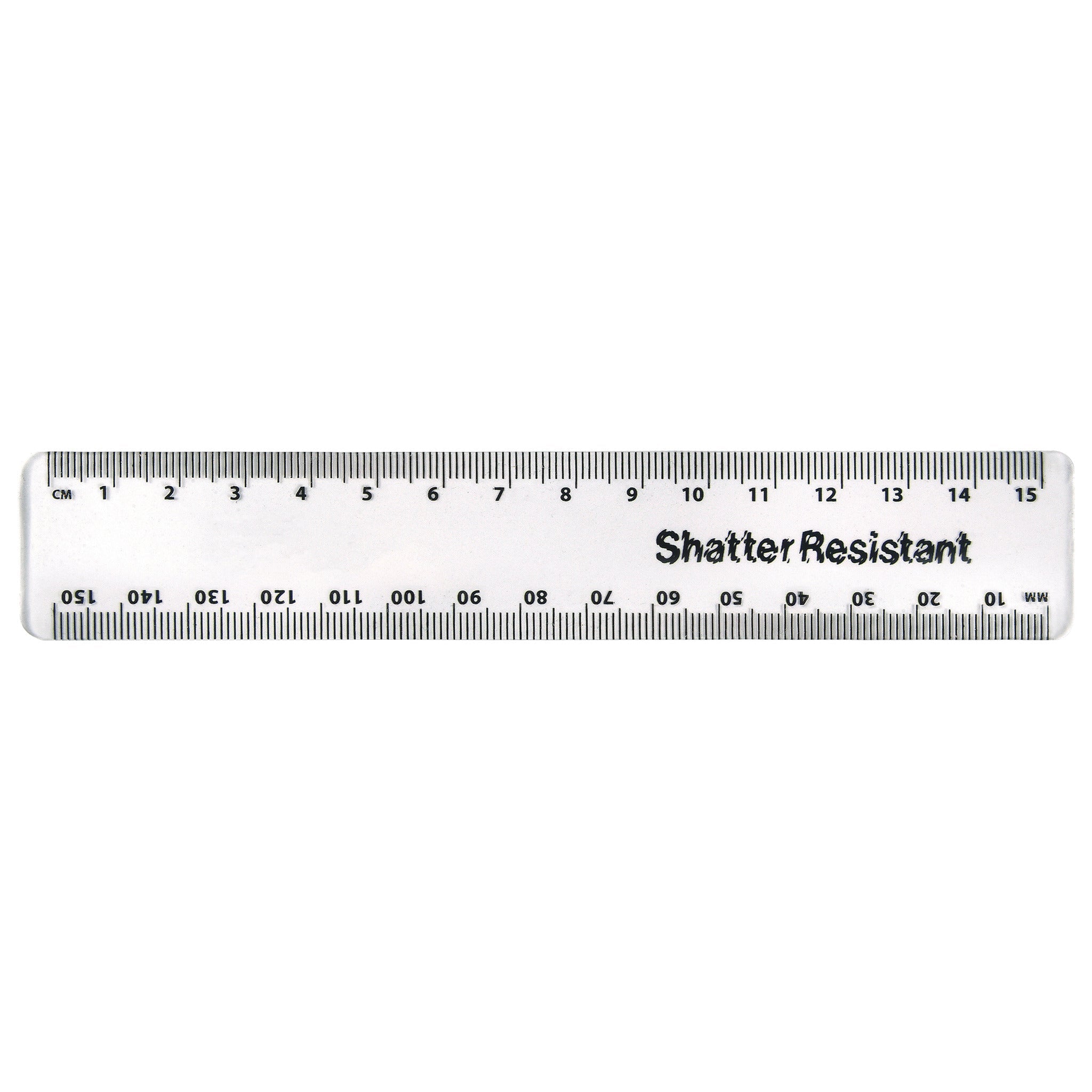 Sb Ruler Clear Plastic 15Cm Pack10