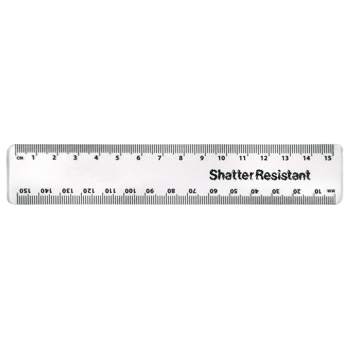Sb Ruler Clear Plastic 15Cm Pack10