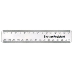Sb Ruler Clear Plastic 15Cm Pack10
