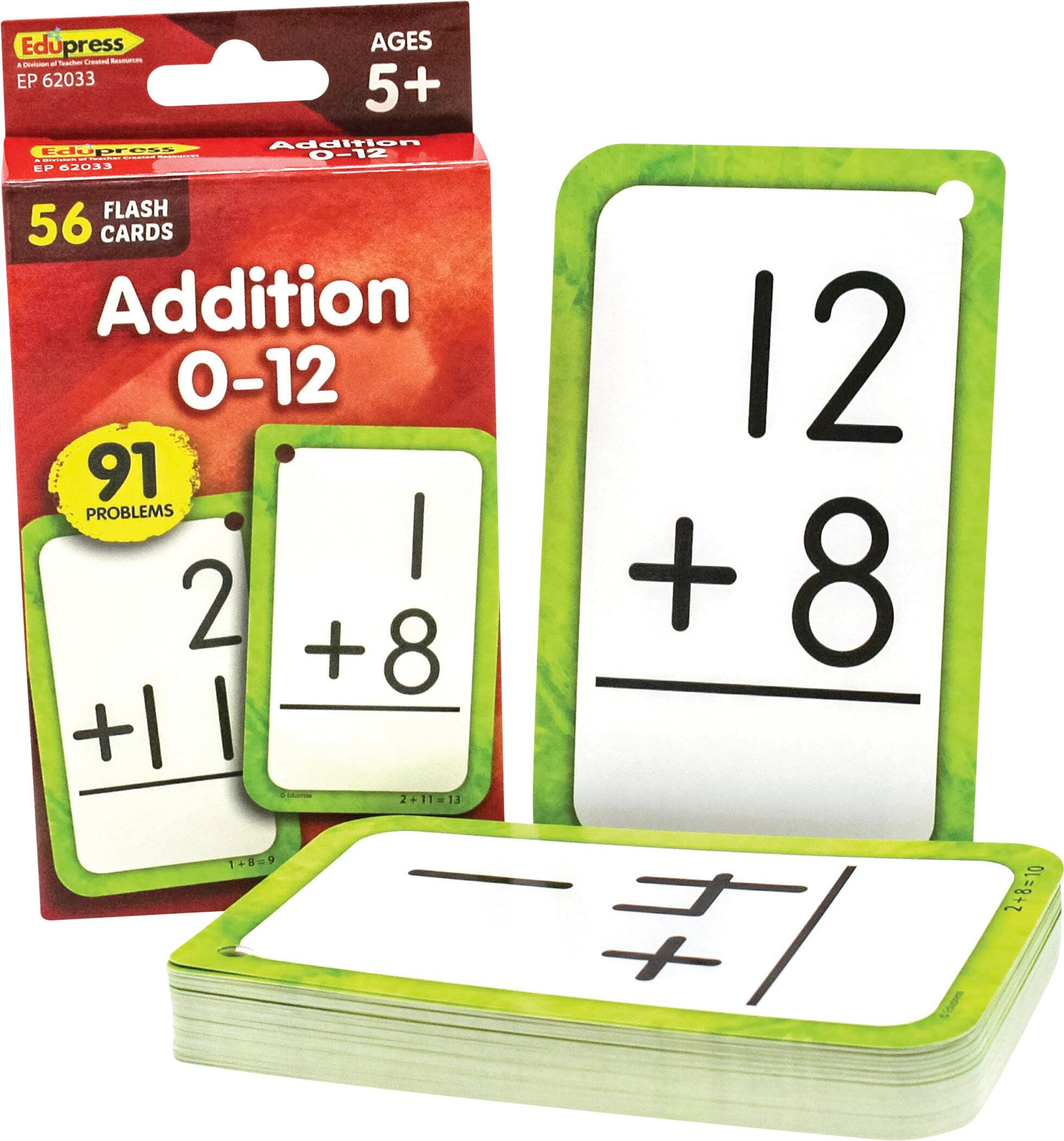 FLASHCARDS - TEACHER CREATED RESOURCES - ADDITION - 56 CARDS