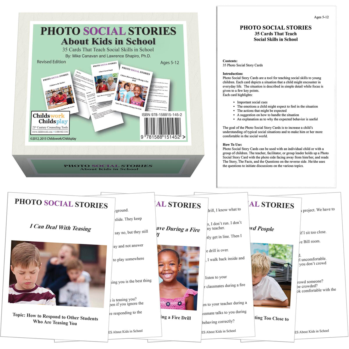 CARD GAME - PREVENTION PRODUCTS AND SERVICES - PHOTO SOCIAL STORIES - ABOUT KIDS IN SCHOOL