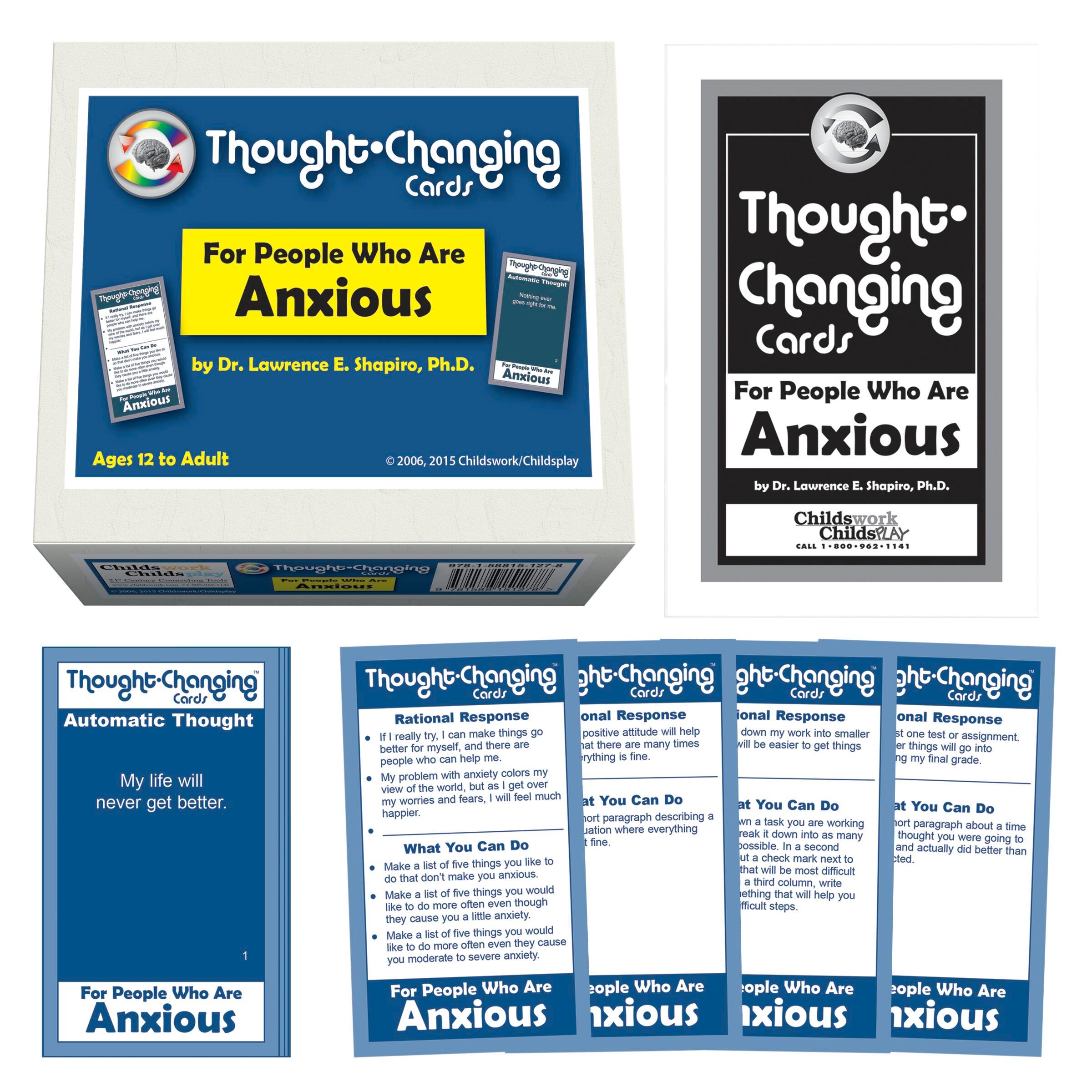 CARDS - PREVENTION PRODUCTS AND SERVICES - THOUGHT CHANGING CARDS FOR PEOPLE WHO ARE ANXIOUS