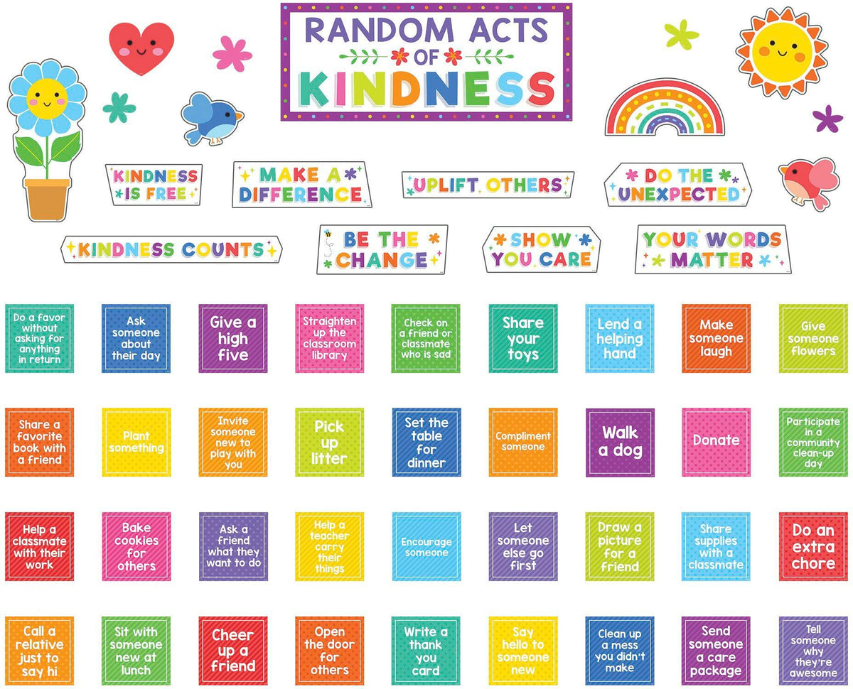 BULLETIN BOARDS - TEACHER CREATED RESOURCES - COLORFUL RANDOM ACTS OF KINDNESS