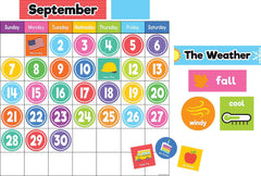 BULLETIN BOARDS - TEACHER CREATED RESOURCES - COLORFUL MAGNETIC CALENDAR SET