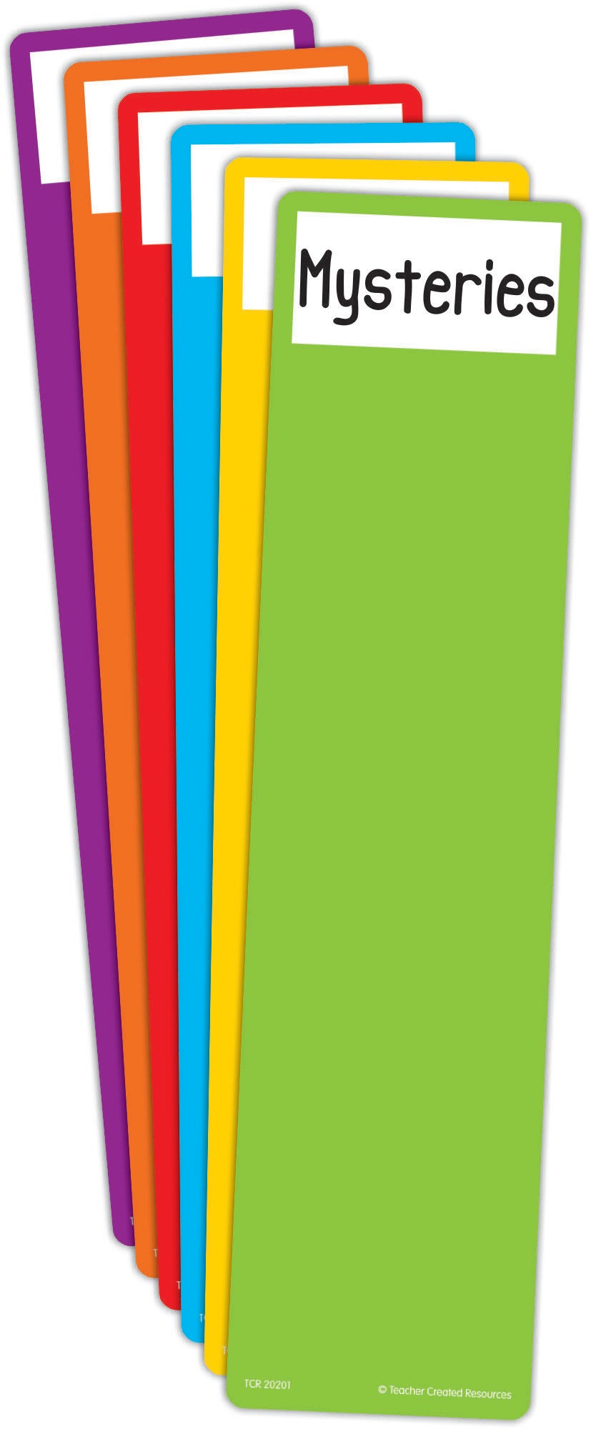 DIVIDERS - TEACHER CREATED RESOURCES - SHELF DIVIDERS 6 COLORS - SET OF 30
