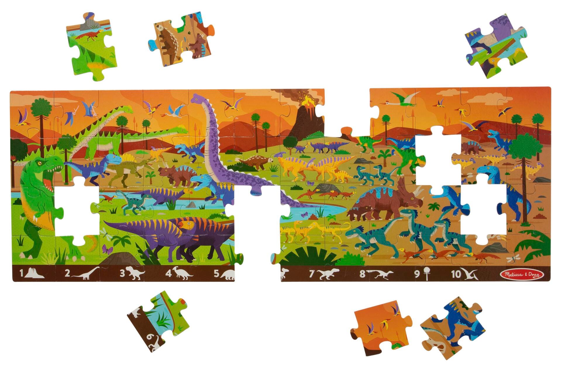DINOSAURS FLOOR PUZZLE - 48  PIECES
