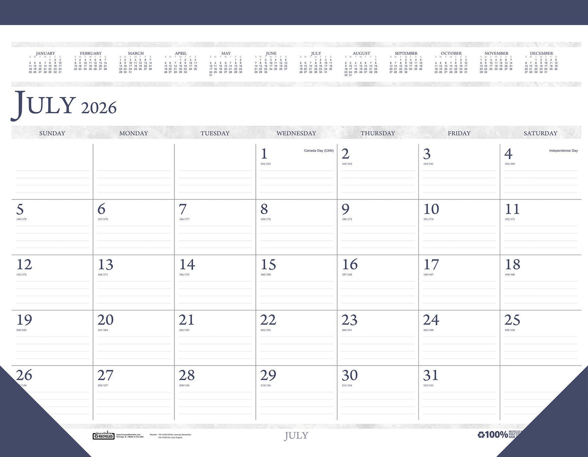 CALENDAR ACADEMIC 14 MONTH 22X17 IN CLASSIC JULY26-AUG27