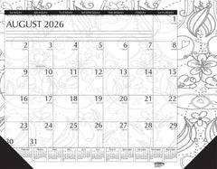 CALENDAR DESK PAD ACADEMIC 12 MONTH 22X17 IN DOODLE AUG26-JULY27