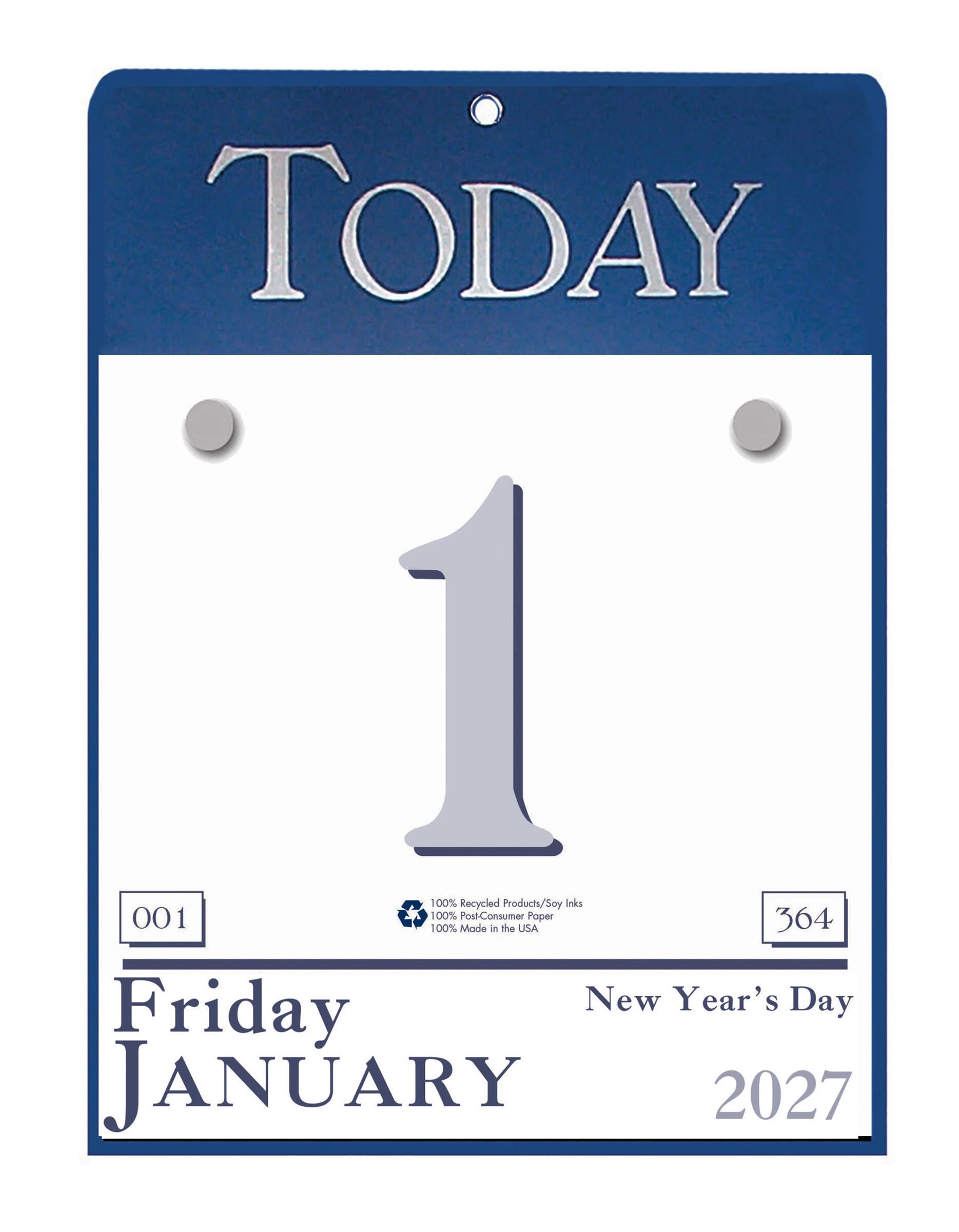CALENDAR WALL TODAY 12 MONTH 6.5X9 IN JAN-DEC 2027