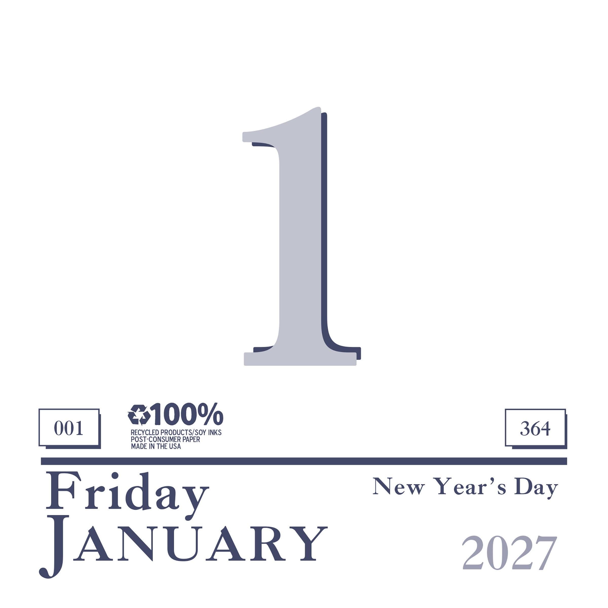CALENDAR WALL REFILL TODAY 12 MONTH 6.5X9 IN JAN-DEC 2027