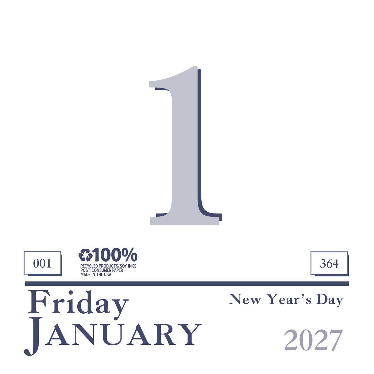 CALENDAR WALL REFILL TODAY 12 MONTH 6.5X9 IN JAN-DEC 2027