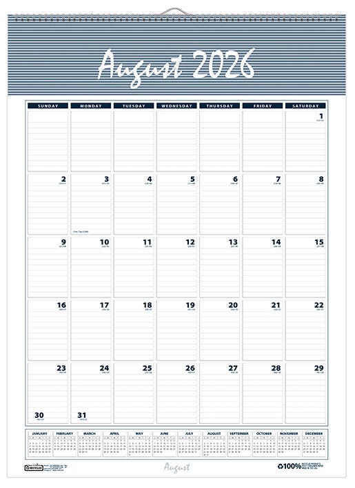 CALENDAR ACADEMIC 12 MONTH 15.2X22 IN BAR HARBOR AUG26-JUL27