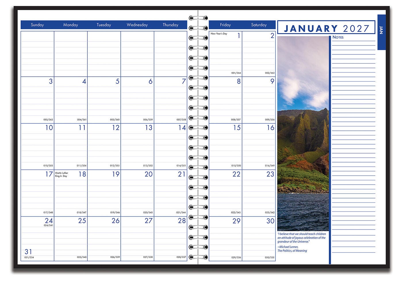 PLANNER CALENDAR 12 MONTH/WEEK 8.5X11 IN EARTHSCAPE 26-27