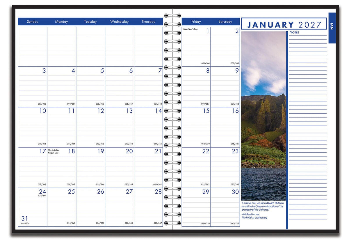PLANNER CALENDAR 12 MONTH/WEEK 8.5X11 IN EARTHSCAPE 26-27
