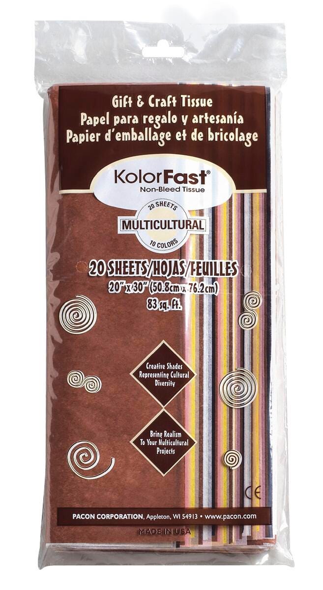 TISSUE KOLORFAST MULTICULTURAL ASST PACK OF 20