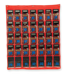 POCKET CHART MULTI USE STORAGE 29X36 IN RED