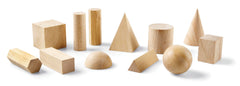 SHAPES WOODEN GEOMETRIC SOLIDS 12 SET