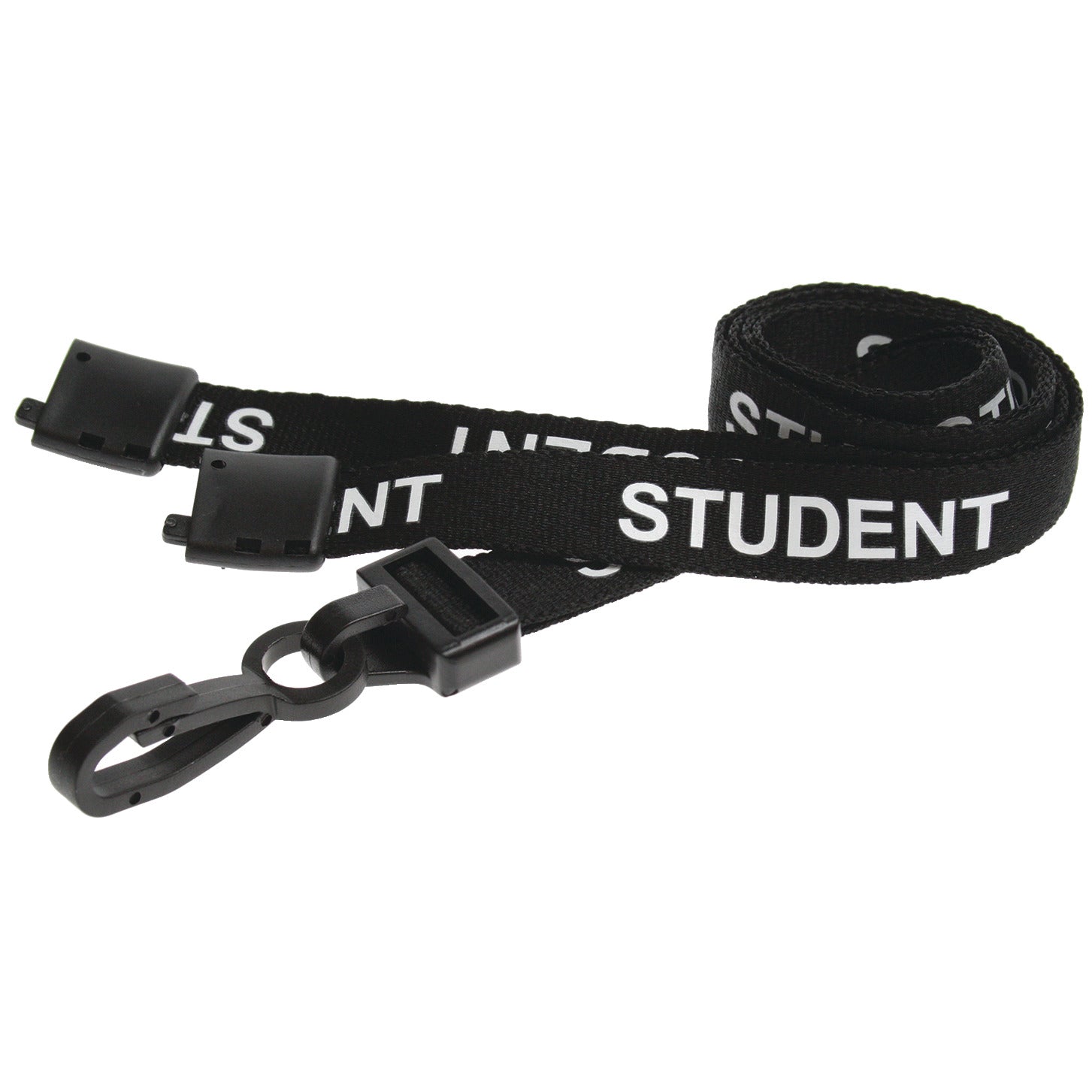 Printed Student Lanyards Blk Pk25