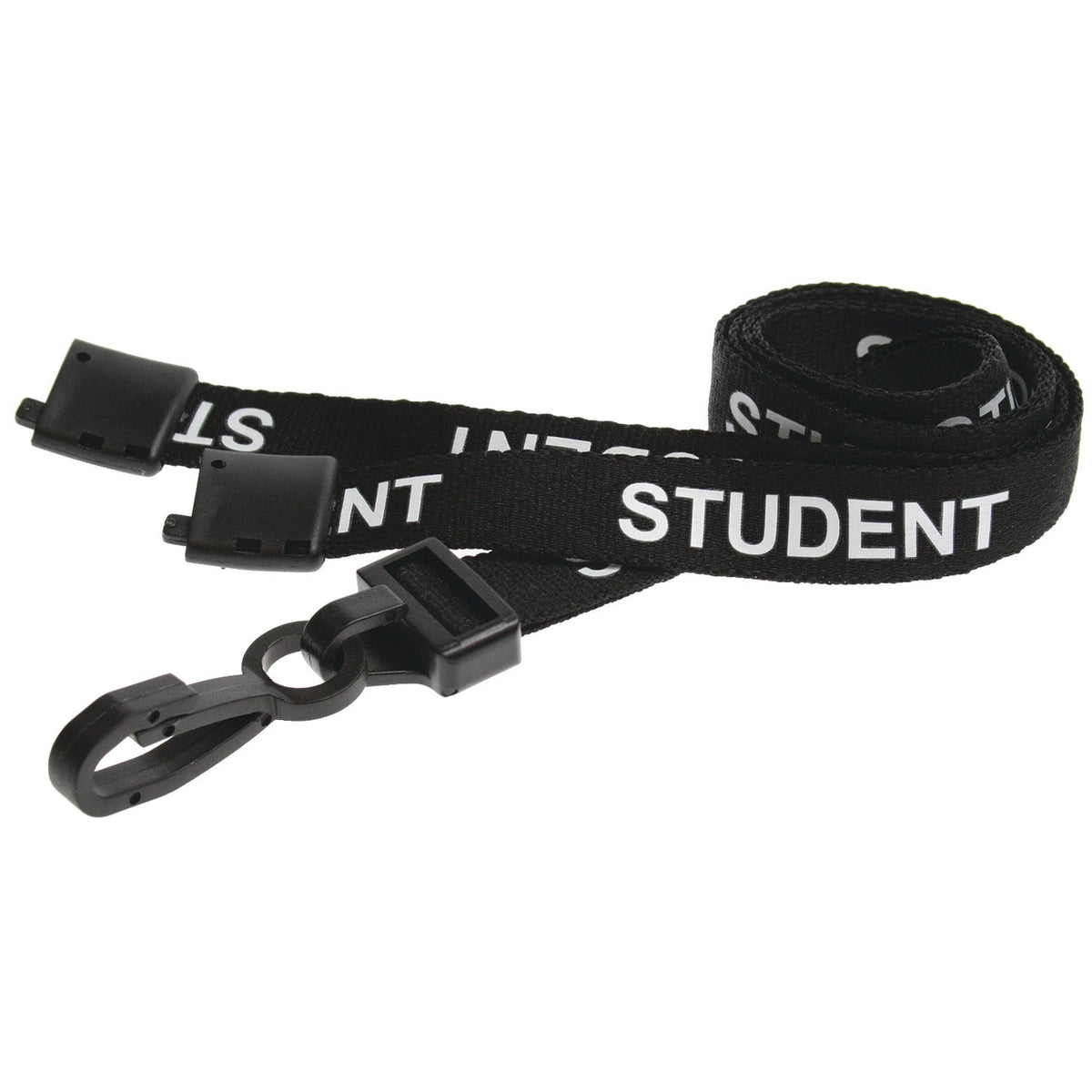 Printed Student Lanyards Blk Pk25