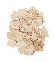 WOOD SHAPES ASSORTMENT - NATURAL SET OF 1000