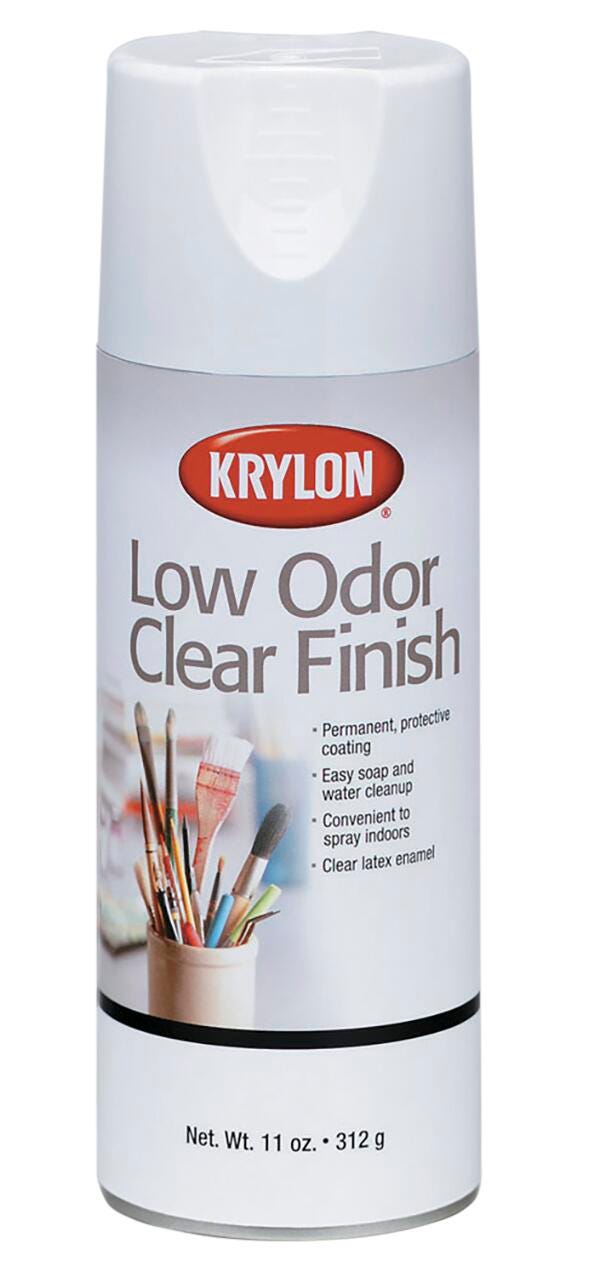 CLEAR GLOSS FINISH SPRAY KRYLON LOW ODOR 11 OZ