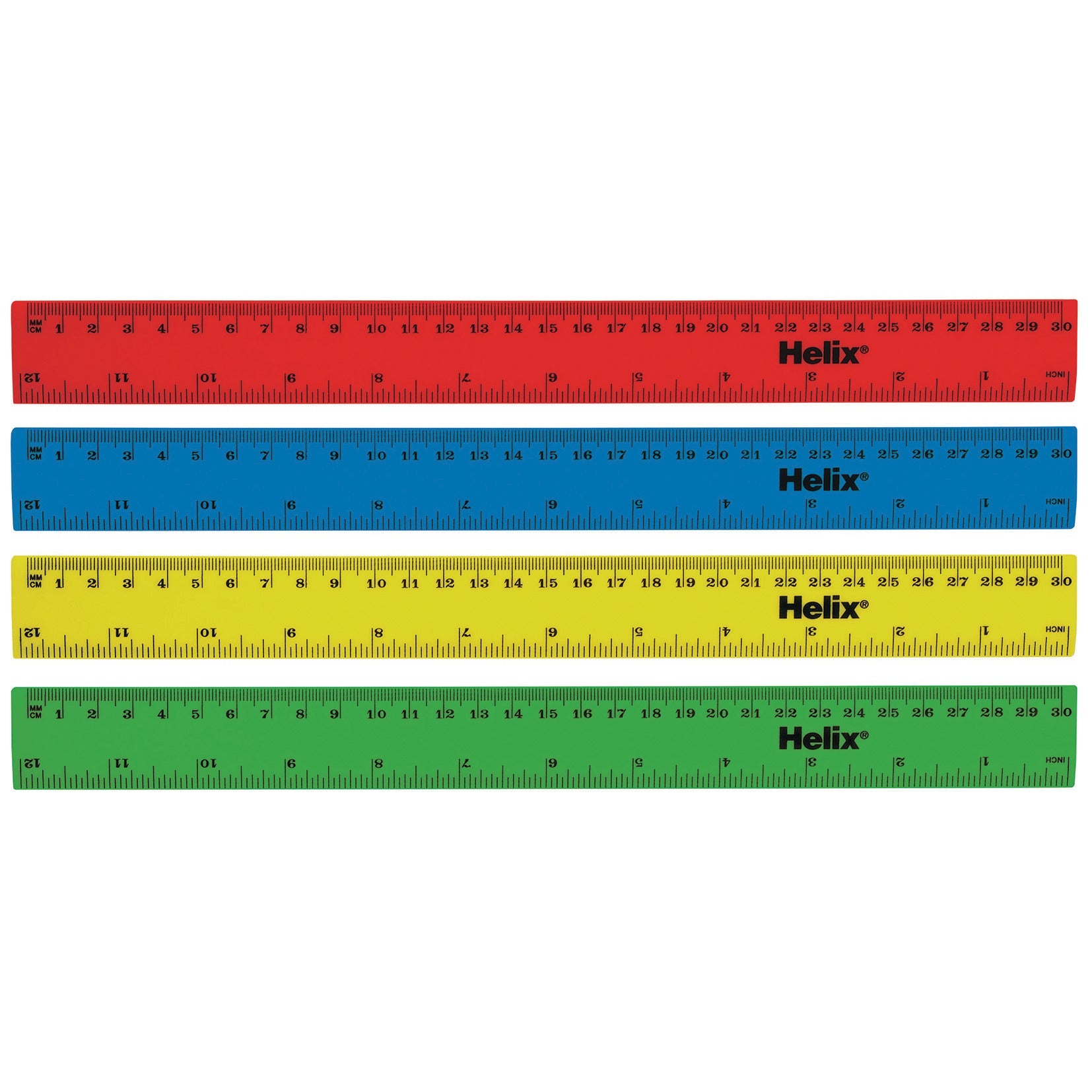 Ruler Coloured 30Cm Box100