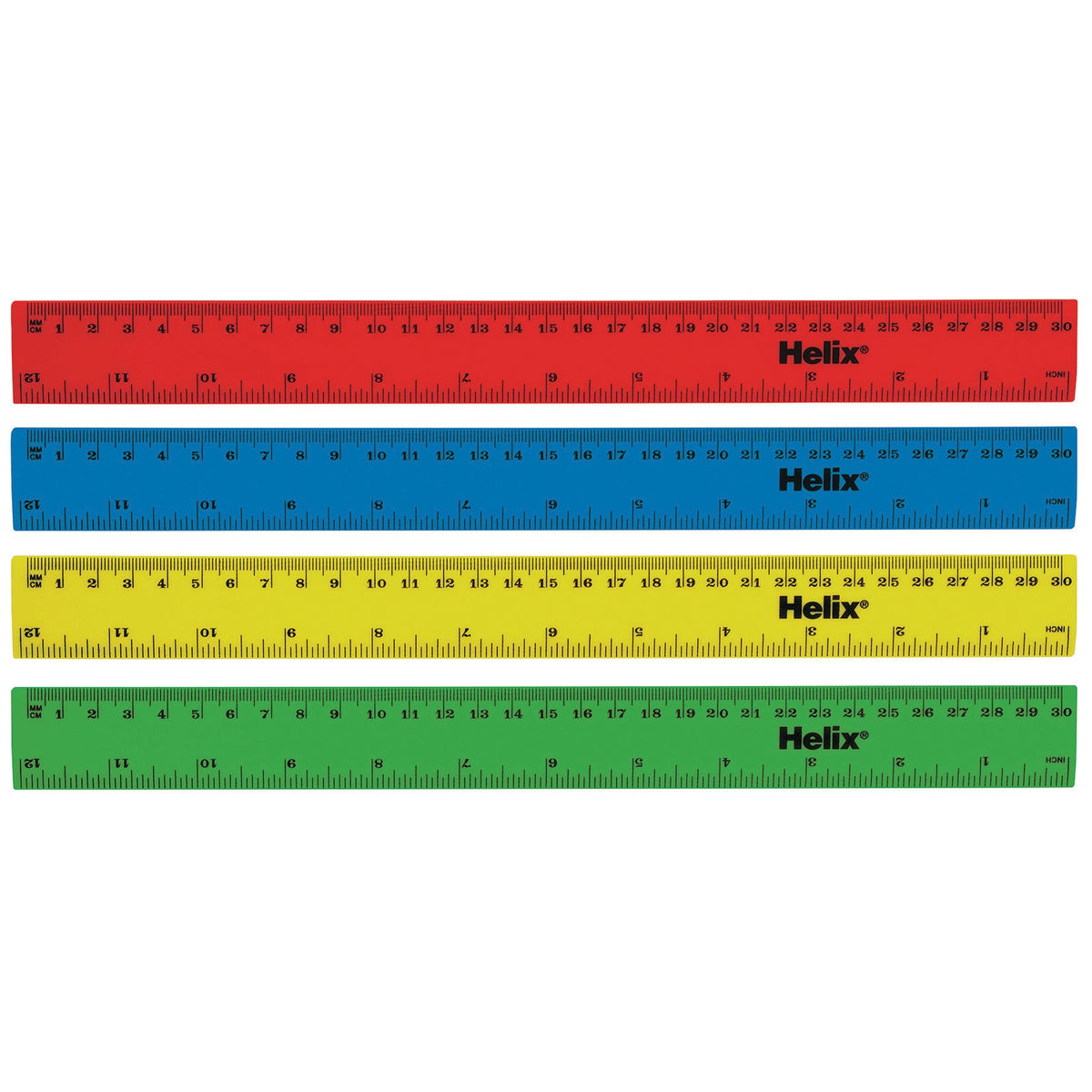 Ruler Coloured 30Cm Box100