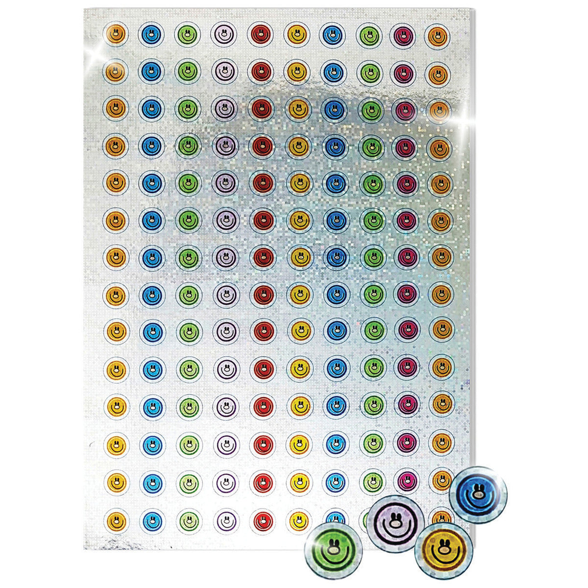 Sparkly Stickers Smileyfaces Pk420