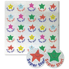 Sparkly Stickers Star Pk 100
