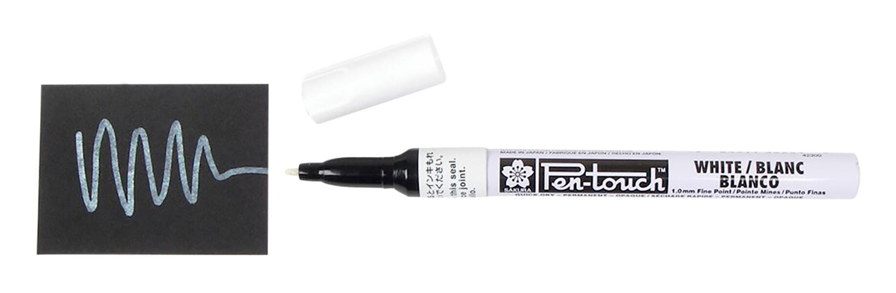 PEN MARKERS SAKURA PENTOUCH FINE WHITE EACH