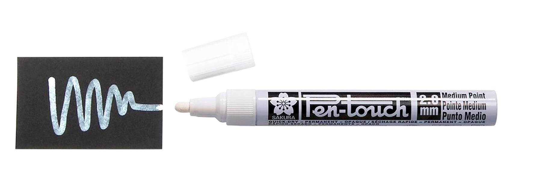 PEN MARKERS SAKURA PENTOUCH MEDIUM WHITE EACH