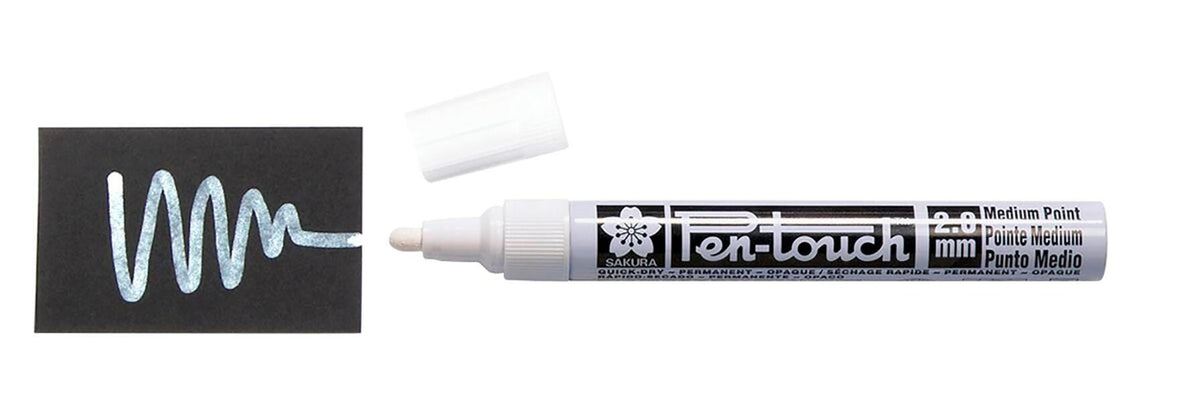 PEN MARKERS SAKURA PENTOUCH MEDIUM WHITE EACH
