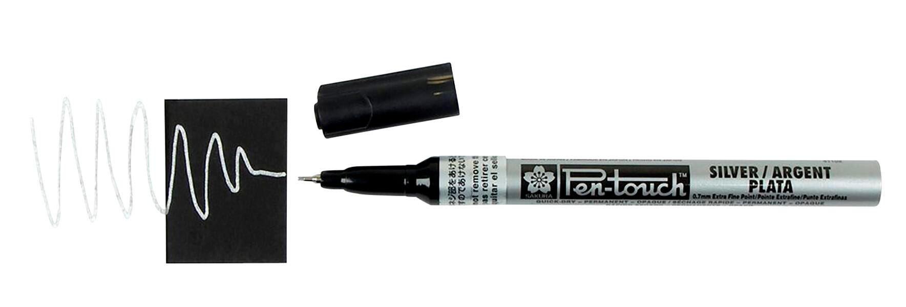 PEN MARKERS SAKURA PENTOUCH EXTRA FINE SILVER EACH