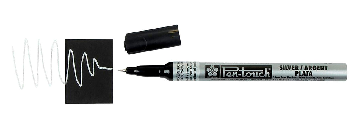 PEN MARKERS SAKURA PENTOUCH EXTRA FINE SILVER EACH
