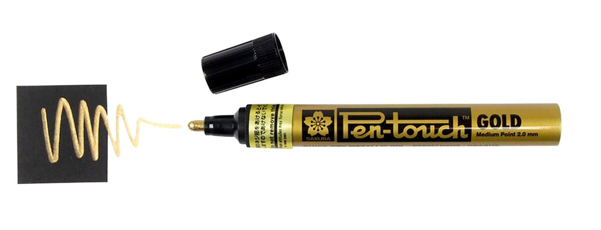 PEN MARKERS SAKURA PENTOUCH MEDIUM GOLD EACH