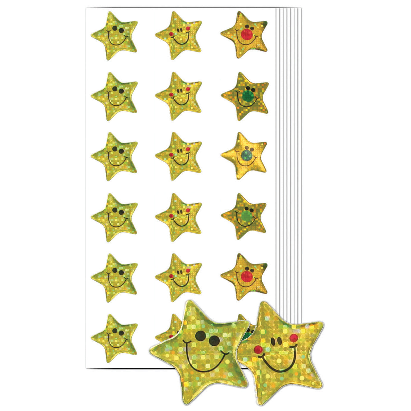 24Mm Metalic Smiley Sparkly Stars S