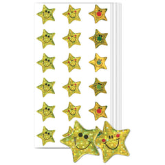 24Mm Metalic Smiley Sparkly Stars S