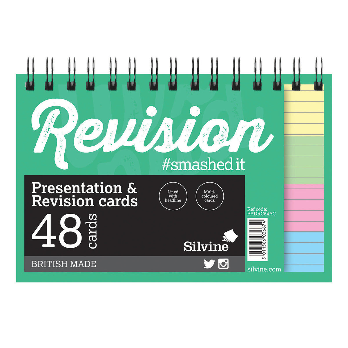 Revision Cards 48 X Colours Pk10